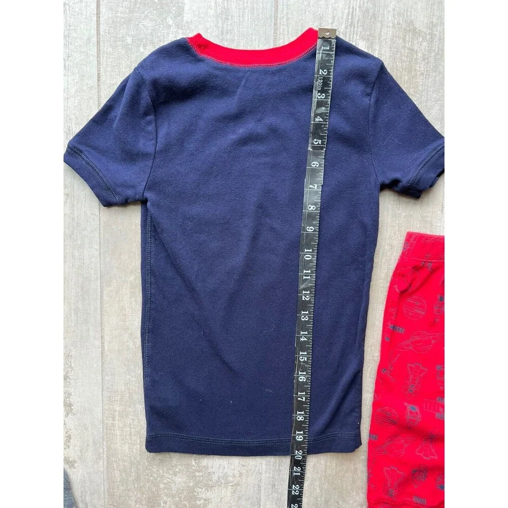 GAP KIDS 2 Piece PJs Glow in Dark Pajama Set Boys Spaceship Space FUTURE 8/9 EUC
